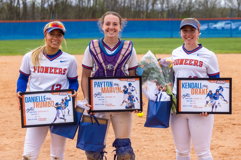 Pioneers dealt two losses to Blugolds on Senior Day