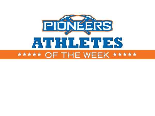 Pioneers name athletes of the week, Tanel and Christopher earn WIAC honors
